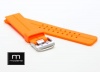 ORANGE 22mm Double Tang Modena Italian Rubber Dive Watch Band Fits LuminoxSeries: 3000 Original Navy SEAL Dive Series, etc.