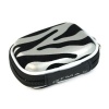 Silver Zebra Premium Unviersal Bluetooth Headset Pouch Carrying Case for Jabra Bt125 Bt135 Bt160 Bt185 Bt2040 Bt3010 Bt350 Bt5010, Nokia Bh-900 Bh-803 Bh-800 Bh-703 Bh-700 Bh-602 Bh-302 Bh-211 Bh-202 Bh-208 Bh-201 Hs-26w, Blueant Z9 Z9i X3 V1 V12, Samsung