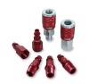 Legacy A73457D Color Connex Type D 7 Piece 1/4 in. Red Coupler and Plug Kit