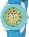 Sprout Unisex ST1009TQIVTQ Eco-Friendly Corn Resin and Turquoise Organic Cotton Strap Watch