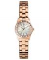 A slim, ladylike watch covered in warm hues, by GUESS.