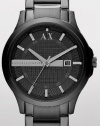 Armani Exchange Mens Black Stainless Steel Bracele