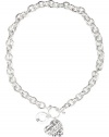 GUESS Graffiti GUESS Heart Necklace, SILVER