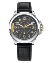 A thoroughly modern timepiece for the man who seeks up-to-date style, by Tommy Hilfiger.