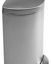 simplehuman Semi-Round Step Trash Can, Fingerprint-Proof Brushed Stainless Steel, 40 Liters /10.5 Gallons