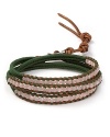 Designed to benefit Breastcancer.org, this Chan Luu wrap bracelet features a mix of muted clay stones, accented by a tonal cord. Tie it on as a show of support.