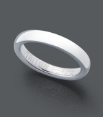 Curb your look. Triton ring for men features a white tungsten carbide band (3 mm) with a comfortable fit and dome design. Highly scratch resistant and hypoallergenic. Size 7.