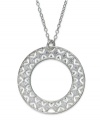 Every girl needs a little extra sparkle. Giani Bernini's stunning open-cut filigree pendant will do just the trick. Set in sterling silver. Approximate length: 18 inches. Approximate drop: 24 mm.