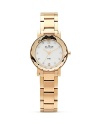 Skagen Faceted Bezel Bronze Steel Link Watch, 27.5mm