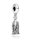 Barcelona's La Sagrada Familia is captured in shining sterling silver in this charm from PANDORA.