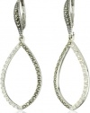 Judith Jack Classics Sterling Silver Marcasite Pave Crystal Drop Earrings