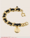 GUESS Large Gold-Tone and Faux-Leather Chain B, GOLD