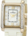 Anne Klein Women's 10/9922IMIV Swarovski Crystal Accented Gold-Tone Ivory Ceramic Bracelet Watch