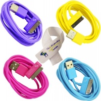 The Friendly Swede (TM) Bundle of 4 Premium 6 Feet USB Data Sync Cables For Apple iPhone 4 4S 3GS iPod touch iPad 1 2 3 - Cable Tie & Retail Packaging - Extra Thick / More Copper - Full iPad Compatibility