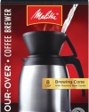 Melitta 8 Cup Pour-Over Coffee Brewer with Stainless Steel Carafe, 2.80 Pound