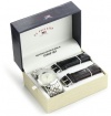 U.S. Polo Assn. Men's US2040  Silver-Tone Bracelet with Two Interchangeable Strap Bands Watch Set