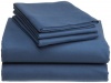 Pinzon Signature 190-Gram Cotton Velvet Flannel King Sheet Set, Smokey Blue