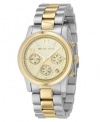 Michael Kors Quartz, Gold Dial with Two Tone Metal Bracelet - Womens Watch MK5137