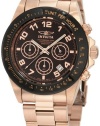 Invicta Men's 10706 Speedway Chronograph Brown Dial 18k Rose Gold Ion-Plated Stainless Steel Watch