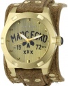 Marc Ecko Men's E13514G2 The Rock Brown Leather Cuff Watch