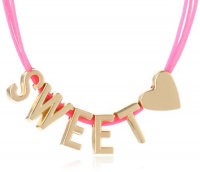 BCBGeneration Pink and Gold Plated Sweet Mini Cord Necklace, 16