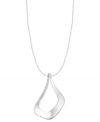 Go to even greater lengths with this necklace from Robert Lee Morris. Crafted from silver-tone mixed metal, the necklace dazzles with a sculptural pendant adorned with glass pave crystal accents. Approximate length: 24 inches + 3-inch extender. Approximate drop: 2-1/2 inches.