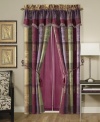 Chezmoi Collection 4 Pieces Multi Color Gitano Jacquard Patchwork Window Curtain / Drape Set with Sheer Backing