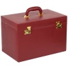 Wolf Designs 280804 Heritage Extra Large Red Heirloom Trunk Jewelry-Box