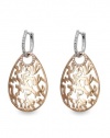 Effy Jewlery Two Tone Diamond Shema Earrings, .23 TCW