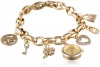 Anne Klein Women's  10-7604CHRM Swarovski Crystal Gold-Tone Charm Bracelet Watch