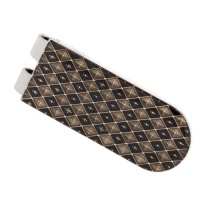 Dolan Bullock Sterling Silver Black and Grey Enamel Money Clip