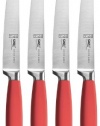 Ginsu Sofuto Series Japanese 420J2 Stainless Steel 4-Piece Coral Style Steak Knife Set 5828