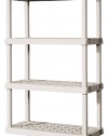 Sterilite Premium Heavy Duty 4-Shelf Storage Unit with Tubular Construction