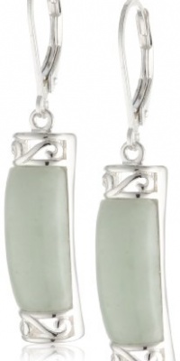 Sterling Silver Jade Dangle Earrings