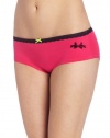 Betsey Johnson Women's Stretch Lo Rise Boyshort With Bow