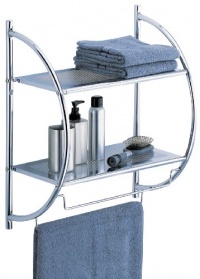 Organize It All 2 Tier Shelf with Towel Bars