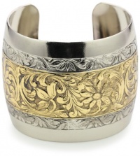 1928 Jewelry Prominence Silver-Tone and Gold-Tone Cuff Bracelet