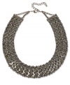 A stand-out performer. This necklace from Haskell, crafted from hematite-tone mixed metal with glass beads and crystals, makes its presence felt in any occasion. Approximate length: 14 inches + 3-inch extender. Approximate drop: 1 inch.