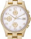 Marc by Marc Jacobs Quartz Henry Goldtone Crystal White Dial Women's Watch MBM3073