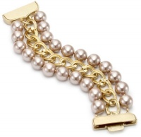 Anne Klein Gold-Tone Triple Row Bracelet