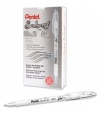 Pentel Arts Sunburst Gel Pen, Medium Line, Permanent, White Ink, Box of 12 (K908-W)