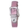 Fendi B. Fendi Ladies Pink Fabric Leather Strap Buckle Shaped Watch F370277BF