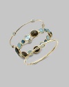 From the Rock Candy® Collection. A Mini Lollipop style with labradorite, milky aquamarine, London blue topaz and blue topaz stones in various sizes set in 18k gold. Labradorite, milky aquamarine, London blue topaz and blue topaz18K goldDiameter, about 2½Slip-on styleImported Please note: Bracelets sold separately. 