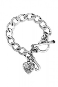 Juicy Couture Pave Heart Starter Charm Bracelet