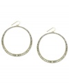 Vince Camuto proves to be very well rounded with these drop earrings. Crafted from gold-tone mixed metal, the pair dazzles with glass crystal pave accents. Approximate drop: 2-1/2 inches.