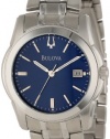 Bulova Men's 96G47 Blue Silver-Tone Bracelet Watch