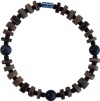 Men's 8 Beaded Bracelet - Wood, Coconut Shell & Fossil Agate: Zulu Warrior - Handmade in the USA