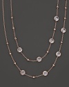 From the Rosé collection, faceted clear quartz and ball necklace. Designed by Ippolita.