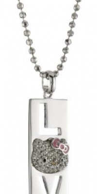 Hello Kitty Sterling-Silver Dangle Pendant Necklace