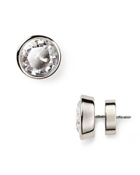 A step above basic, Michael Kors' silver stud earrings add an elegant injection of sparkle. Wear the simple pair to round out a relaxed look.